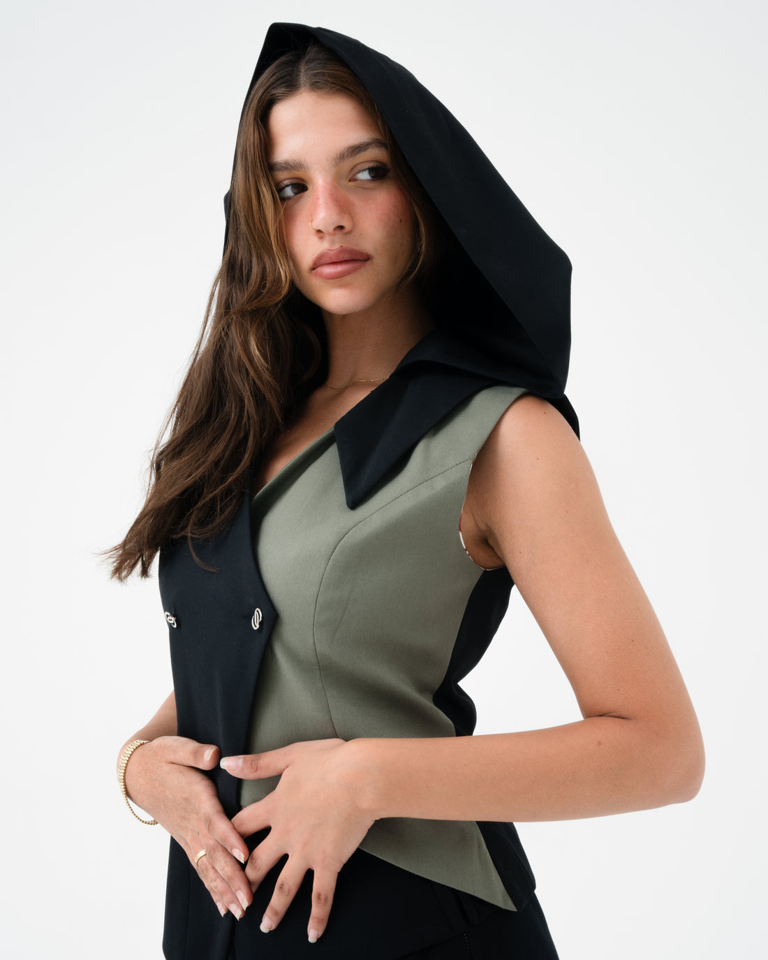 Sleeveless Hooded Vest