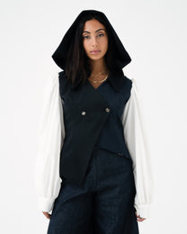 Sleeved Hooded Vest