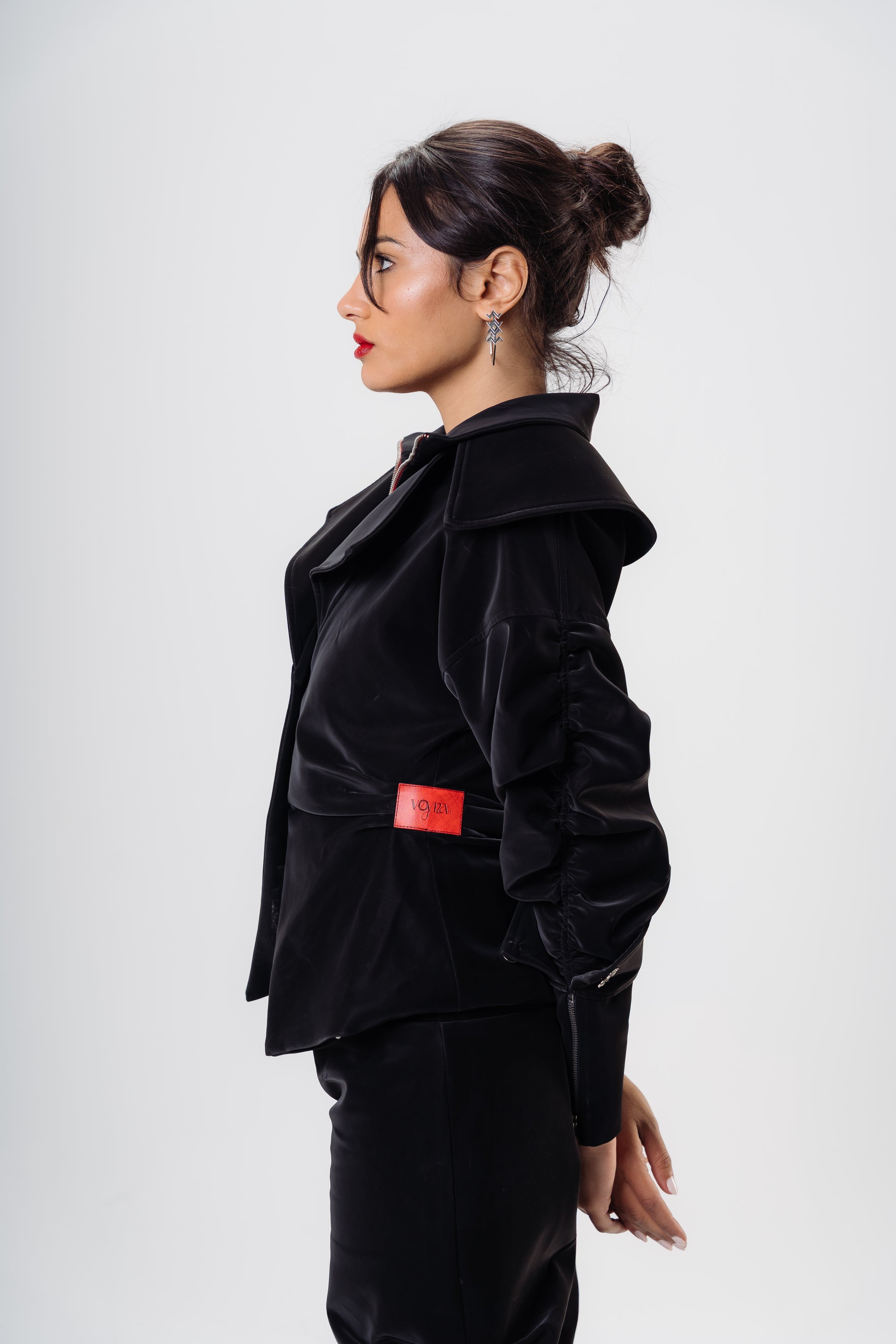 Double-Layered Black Blazer