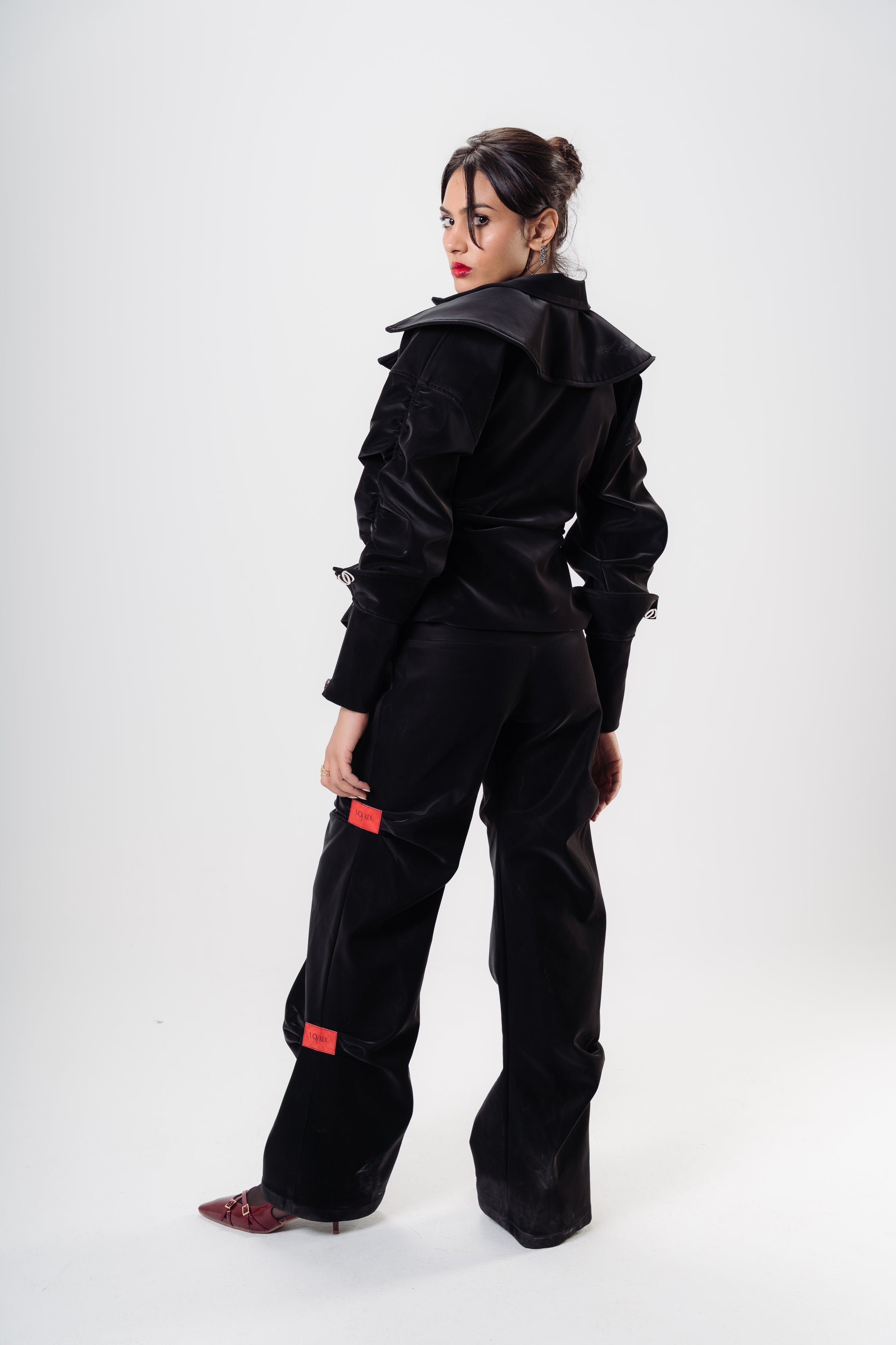 Double-Layered Black Blazer