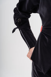 Double-Layered Black Blazer