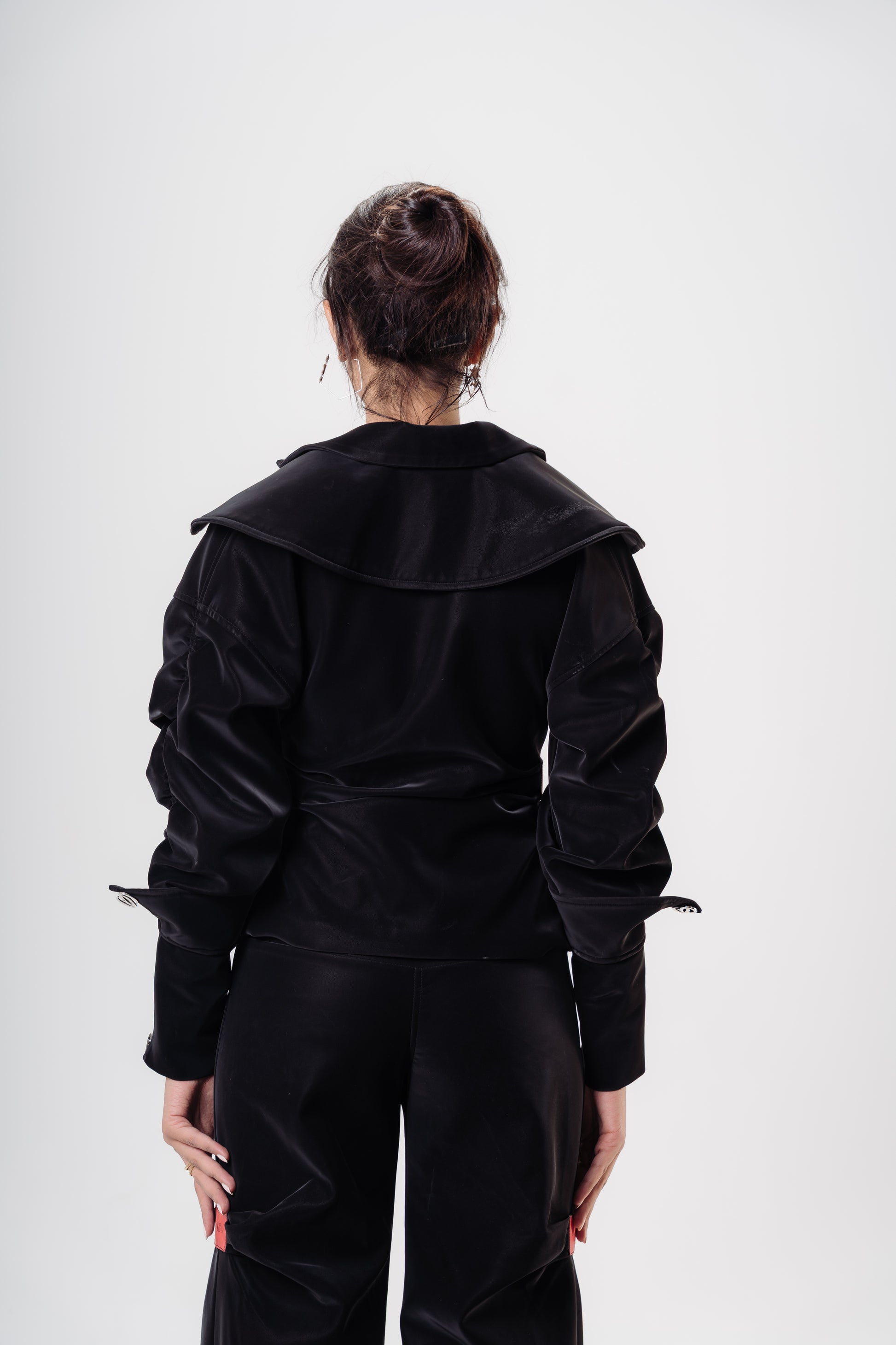 Double-Layered Black Blazer