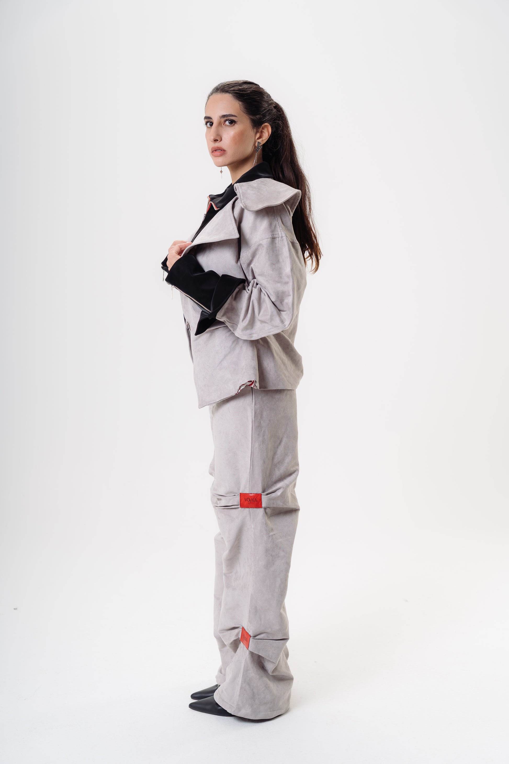 Double-Layered Grey Blazer