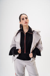 Double-Layered Grey Blazer