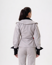 Double-Layered Grey Blazer