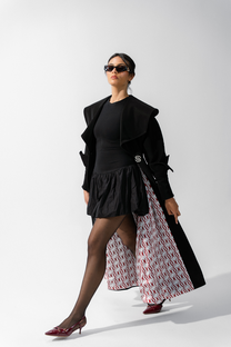 V-Signature Leather Coat